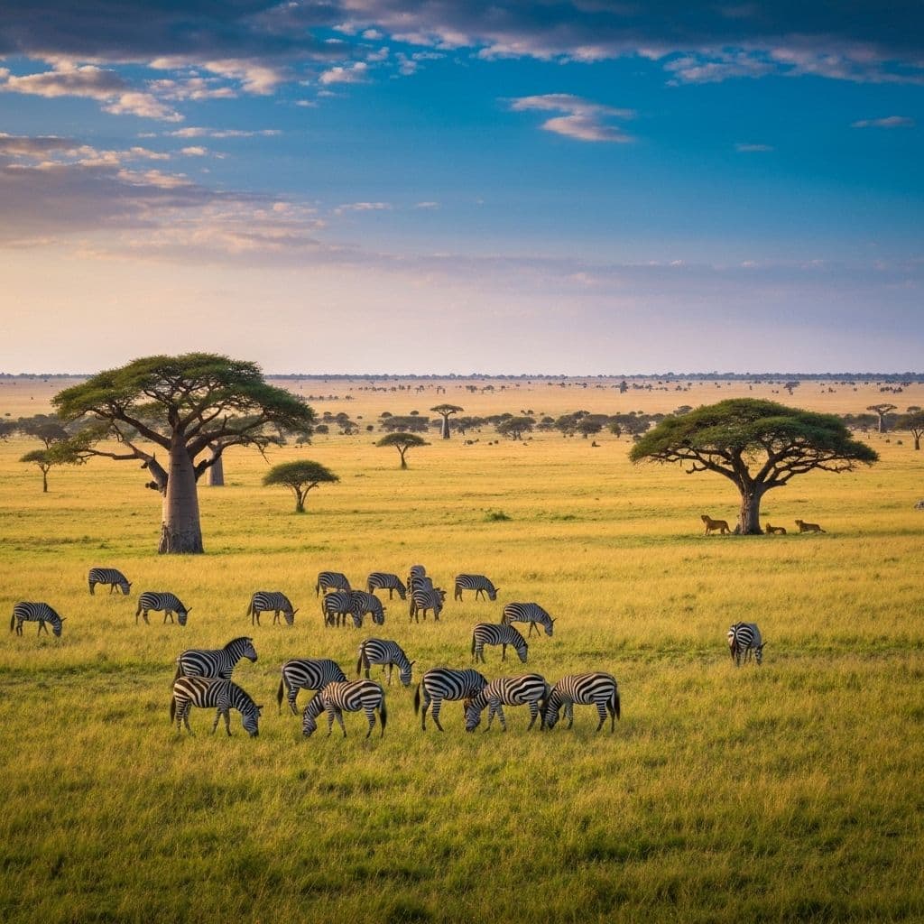 Tanzania - East Africa safari destination with Adventure seekers, Migration safari enthusiasts, Beach and safari travelers, Luxury wildlife experiences, Honeymoon trips, Cultural explorers
